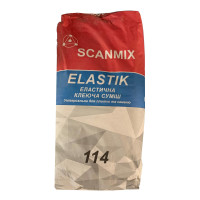 114 SCANMIX ELASTIK Еластичний клей для плитки до 100*100мм армований волокном (25кг)