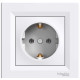 00041 SCHNEIDER Asfora розетка з заземленням (EPH2900121)