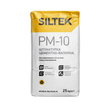 Siltek РМ-10 Штукатурка цементно-вапняна ручного та машинного нанесення Сіра 25кг