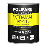 Polifarb ExtraMal ПФ - 115 темно-сірий 0,9 кг