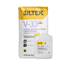 Siltek V-33/Е-33 Суміш  для еластичної гідроізоляції двокомпонентна 18/5кг/л