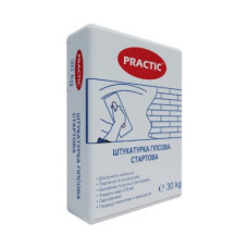 PRACTIC Штукатурка гіпсова стартова для ручного нанесення 30кг(45)