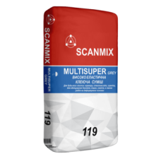 119 SCANMIX MULTISUPER Клей для плитки універсальний, сiрий до +120С (25кг)