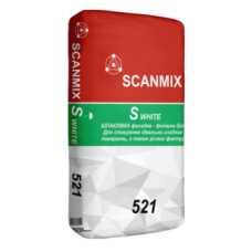521 SCANMIX S  Шпаклівка фінішна біла, 2-5мм (20 кг)