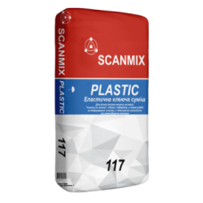 117 SCANMIX PLASTIC Клей для плитки від 900х900мм, до +90С армована волокном (25кг)