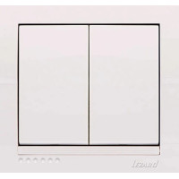 01749 Вимикач подвійний  LEZARD DERIY (702-0202-101)