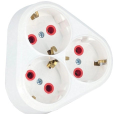 05923 Трійник побутовий e.socket 003.16.3,.3 гнізда ,2Р+РЕ,16А