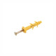 Дюбель з гриб.комірцем забивний 6*40 п=100 жовтий - 027-088